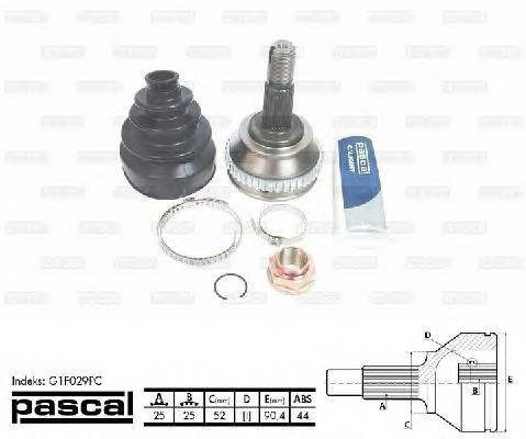 PASCAL G1F029PC Шарнирный комплект, привод