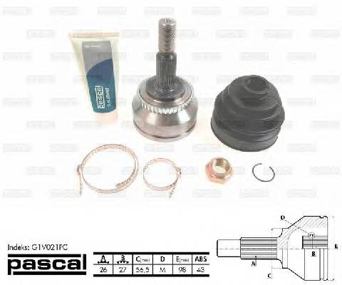 PASCAL G1V021PC Шарнирный комплект, привод