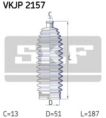 SKF VKJP 2157 Комплект пильника, рульове ...