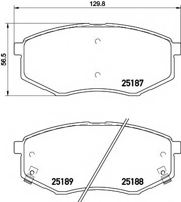HELLA 8DB 355 019-791 Комплект тормозных колодок... HELLA 8DB 355 019-791 Комплект тормозных колодок...