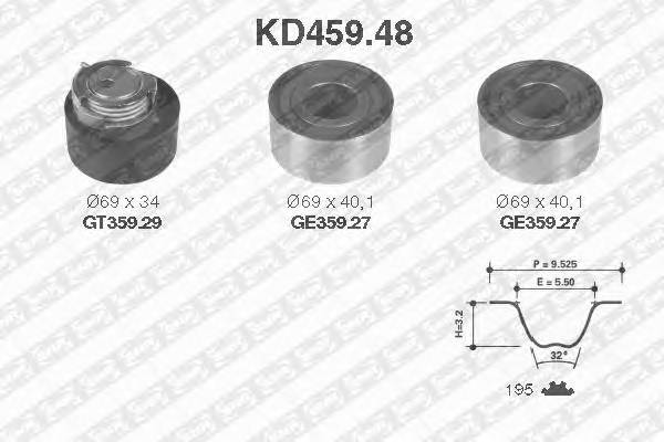 SNR KD459.48 Комплект ременя ГРМ SNR KD459.48 Комплект ременя ГРМ