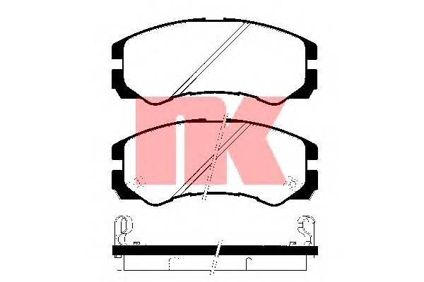 NK 223621 Комплект тормозных колодок