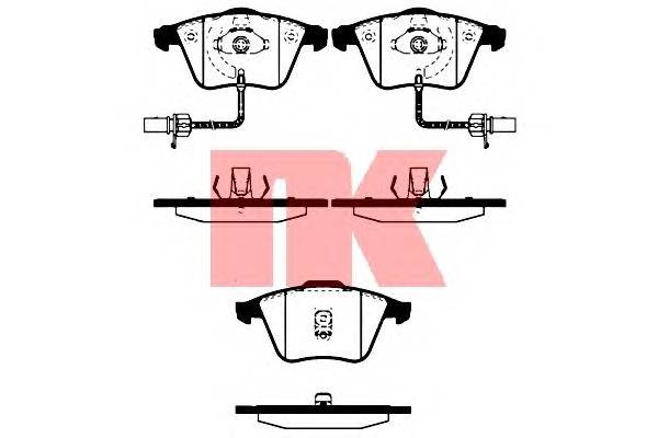 NK 224758 Комплект тормозных колодок