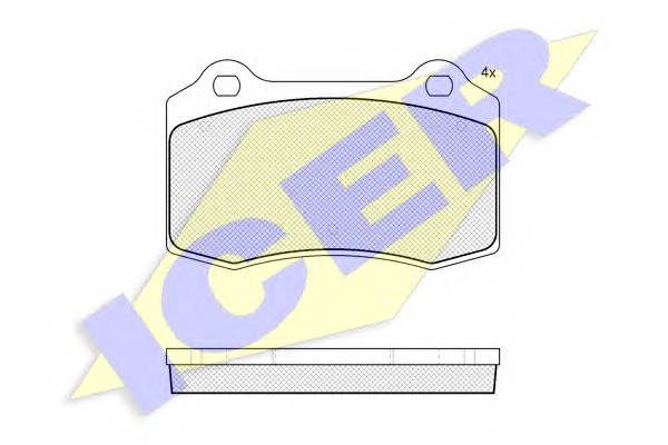 ICER 181447 Комплект тормозных колодок