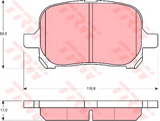 TRW GDB3152 Комплект гальмівних колодо... TRW GDB3152 Комплект гальмівних колодо...