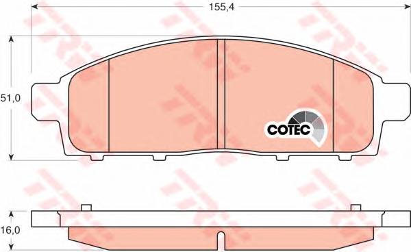 TRW GDB3435 Комплект тормозных колодок