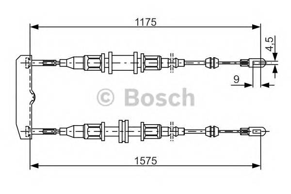 BOSCH 1 987 477 766 Трос, стояночная тормозная 