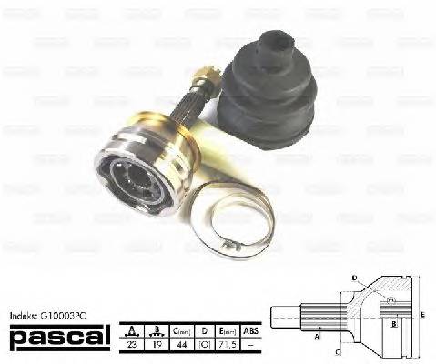 PASCAL G10003PC Шарнирный комплект, привод