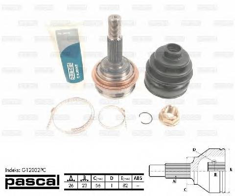 PASCAL G12032PC Шарнирный комплект, привод