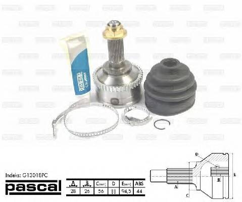 PASCAL G13018PC Шарнирный комплект, привод... PASCAL G13018PC Шарнирный комплект, привод...