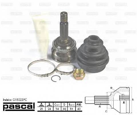PASCAL G15023PC Шарнирный комплект, привод