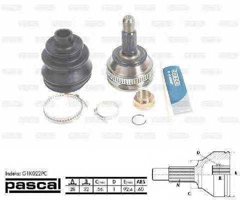 PASCAL G1K022PC Шарнирный комплект, привод... PASCAL G1K022PC Шарнирный комплект, привод...