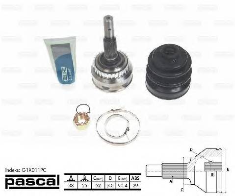 PASCAL G1X011PC Шарнирный комплект, привод