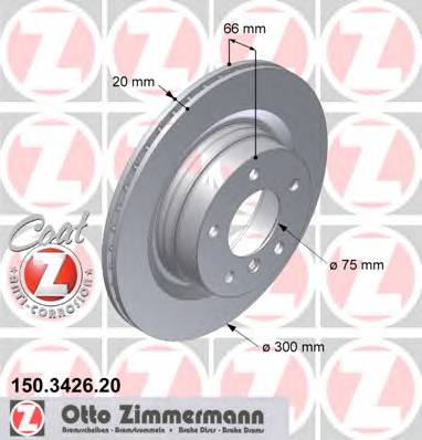 ZIMMERMANN 150.3426.20 Гальмівний диск ZIMMERMANN 150.3426.20 Гальмівний диск