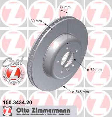 ZIMMERMANN 150.3434.20 Тормозной диск ZIMMERMANN 150.3434.20 Тормозной диск