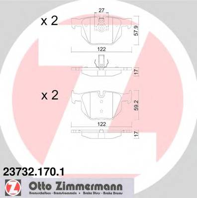 ZIMMERMANN 23732.170.1 Комплект тормозных колодок