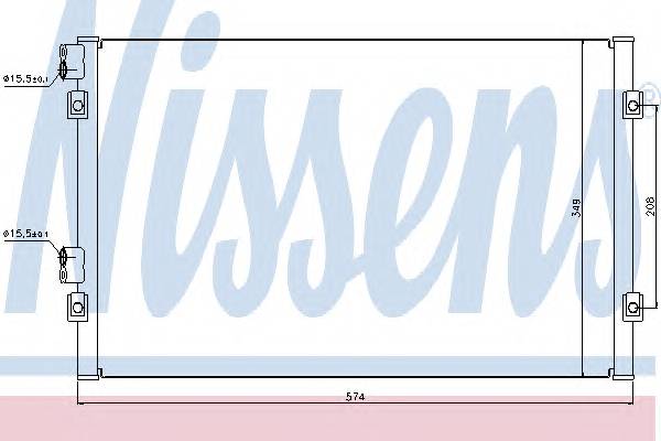 NISSENS 94555 Конденсатор, кондиционер