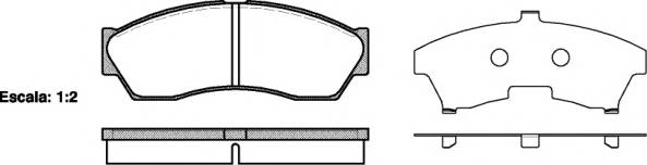 ROADHOUSE 21253.00 Комплект гальмівних колодо...