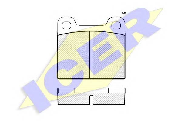 ICER 180162 Комплект тормозных колодок