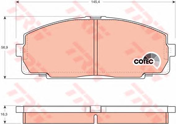 TRW GDB770 Комплект гальмівних колодо...