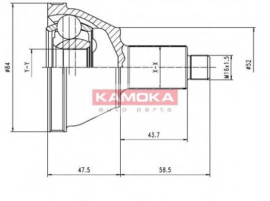 KAMOKA 7084 Шарнирный комплект, привод