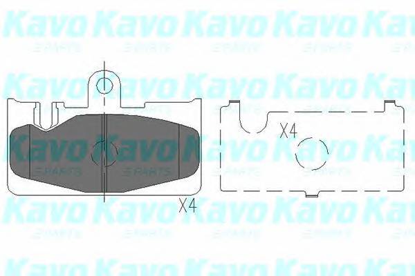 KAVO PARTS KBP-9073 Комплект гальмівних колодо...