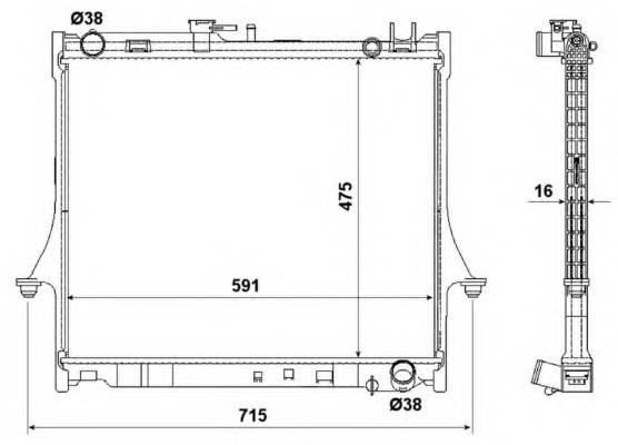 NRF 53540 Радиатор, охлаждение двига