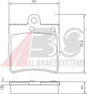 A.B.S. 37021 Комплект тормозных колодок