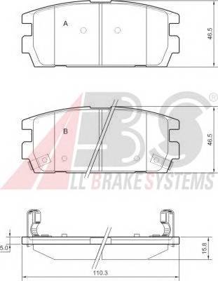 A.B.S. 37324 Комплект тормозных колодок... A.B.S. 37324 Комплект тормозных колодок...