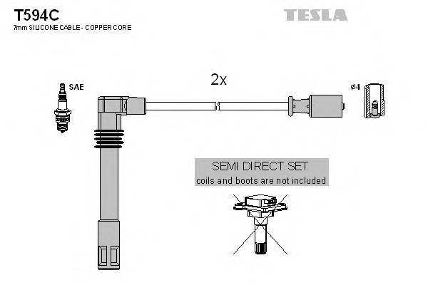 TESLA T594C Комплект проводов зажигани... TESLA T594C Комплект проводов зажигани...