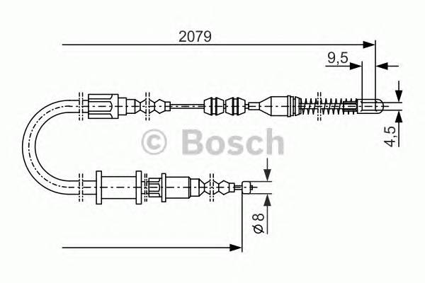 BOSCH 1 987 477 141 Трос, стояночная тормозная 