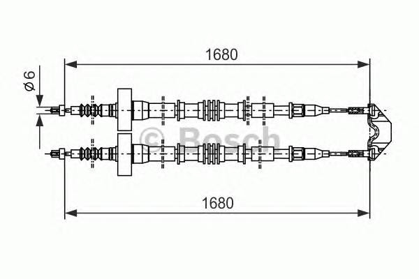 BOSCH 1 987 477 528 Трос, стоянкова гальмівна с... BOSCH 1 987 477 528 Трос, стоянкова гальмівна с...