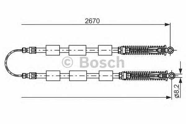 BOSCH 1 987 477 553 Трос, стояночная тормозная ... BOSCH 1 987 477 553 Трос, стояночная тормозная ...
