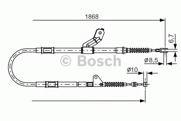 BOSCH 1 987 482 158 Трос, стояночная тормозная 