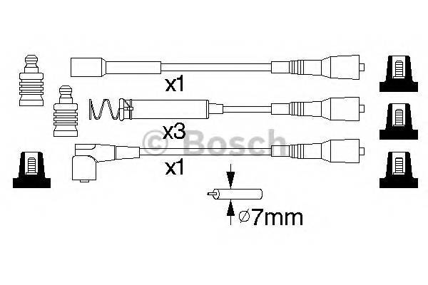 BOSCH 0 986 356 801 Комплект проводов зажигани