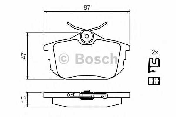 BOSCH 0 986 424 427 Комплект тормозных колодок