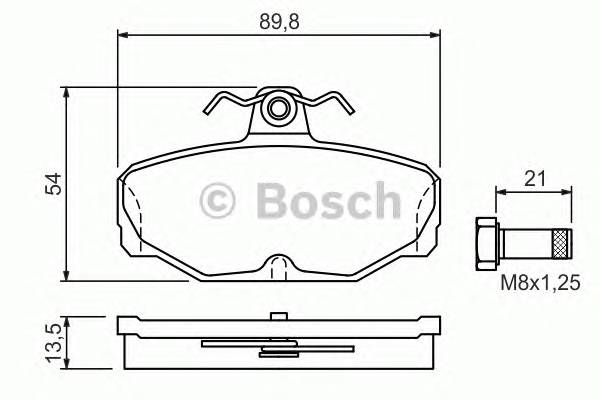 BOSCH 0 986 469 810 Комплект тормозных колодок...