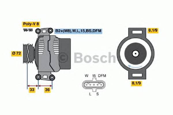 BOSCH 0 124 655 007 Генератор BOSCH 0 124 655 007 Генератор
