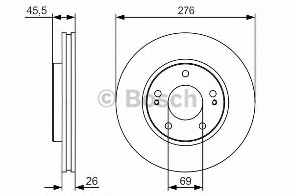 BOSCH 0986479S00 BOSCH  Тормозной диск пер. Mitsubi... BOSCH 0986479S00 BOSCH  Тормозной диск пер. Mitsubi...