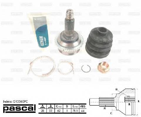 PASCAL G13060PC Шарнирный комплект, привод... PASCAL G13060PC Шарнирный комплект, привод...