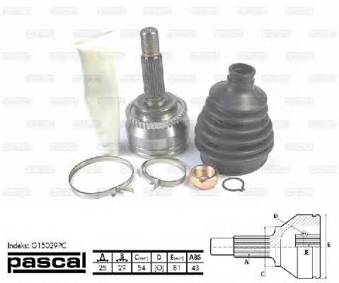 PASCAL G15029PC Шарнирный комплект, привод... PASCAL G15029PC Шарнирный комплект, привод...
