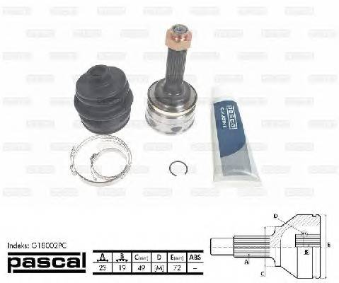 PASCAL G18002PC Шарнірний комплект, привод... PASCAL G18002PC Шарнірний комплект, привод...