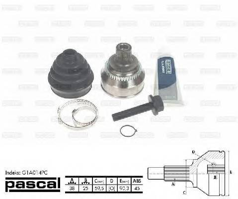 PASCAL G1A014PC Шарнирный комплект, привод