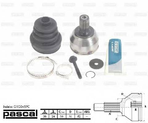 PASCAL G1G045PC Шарнирный комплект, привод