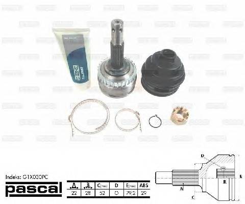PASCAL G1X030PC Шарнірний комплект, привод... PASCAL G1X030PC Шарнірний комплект, привод...