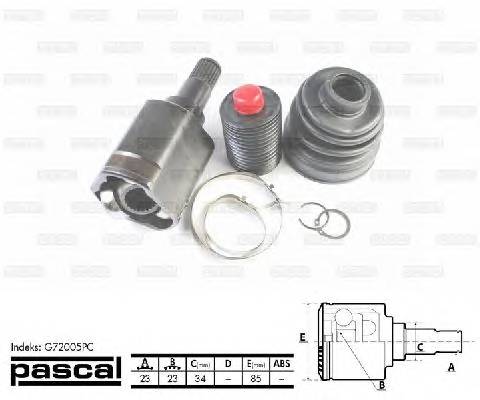 PASCAL G72005PC Шарнирный комплект, привод... PASCAL G72005PC Шарнирный комплект, привод...
