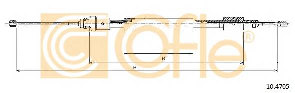 COFLE 10.4705 Трос стояночного гальма