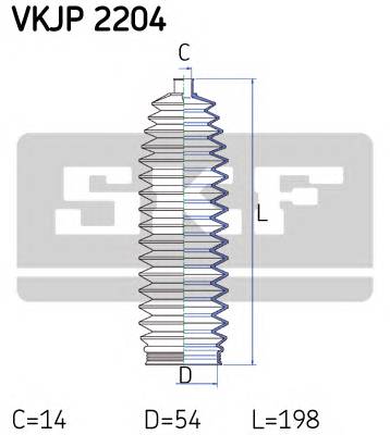 SKF VKJP 2204 Комплект пылника, рулевое у... SKF VKJP 2204 Комплект пылника, рулевое у...