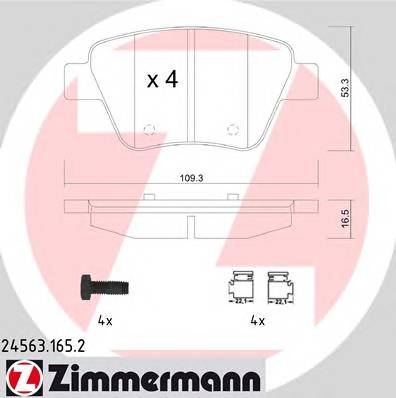 ZIMMERMANN 245631652 KLOCKI HAMULC. SKODA SUPERB  08- TYL
