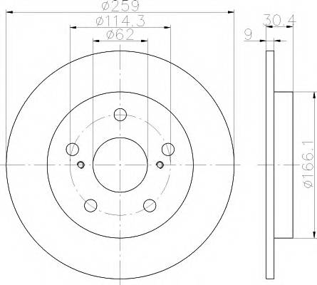 HELLA 8DD 355 118-981 Тормозной диск HELLA 8DD 355 118-981 Тормозной диск
